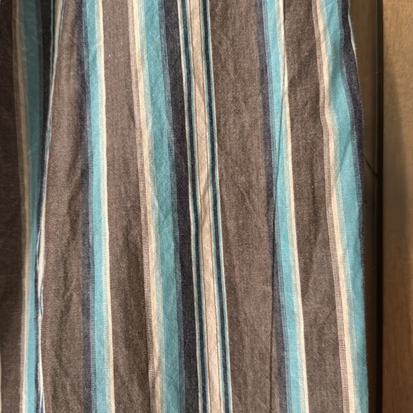 Serengeti Beach pants Womens XL striped Pockets Bohemian Lagenlook 100% Cotton - Picture 5 of 11